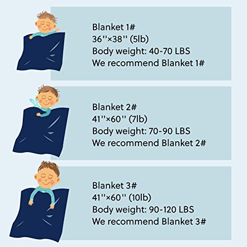 Bedsure Weighted Blanket for Kids with Removable Duvet Cover (41×60