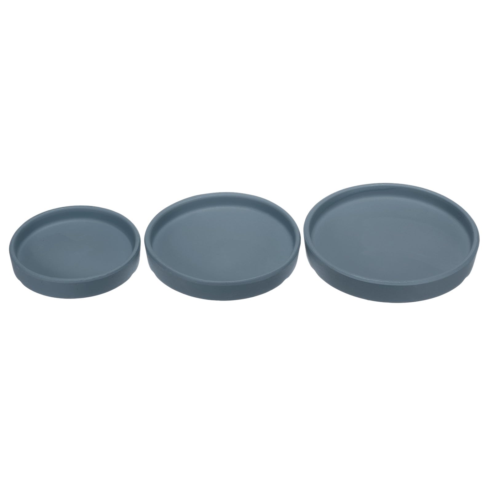 M METERXITY 3 Pack Planter Saucers - Ceramic Plant Tray Flower Pot Drip Trays Round Apply to Outdoor/Garden (4/5/6inch, Navy Blue)