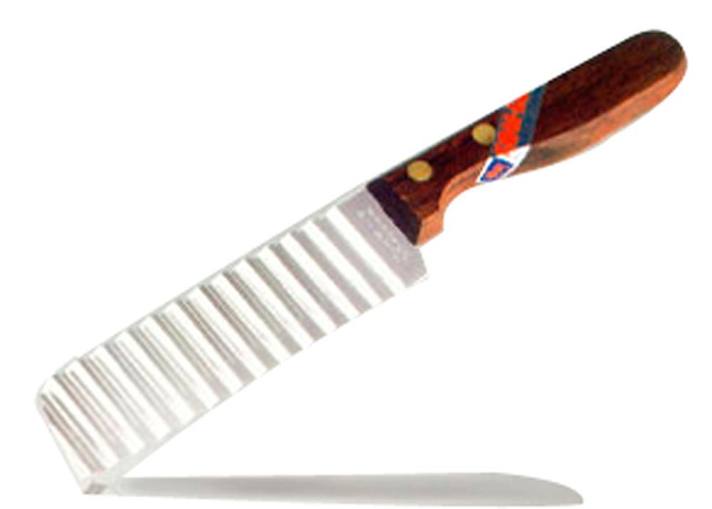 Crinkle Cutter Knife, Wood Handle (019)