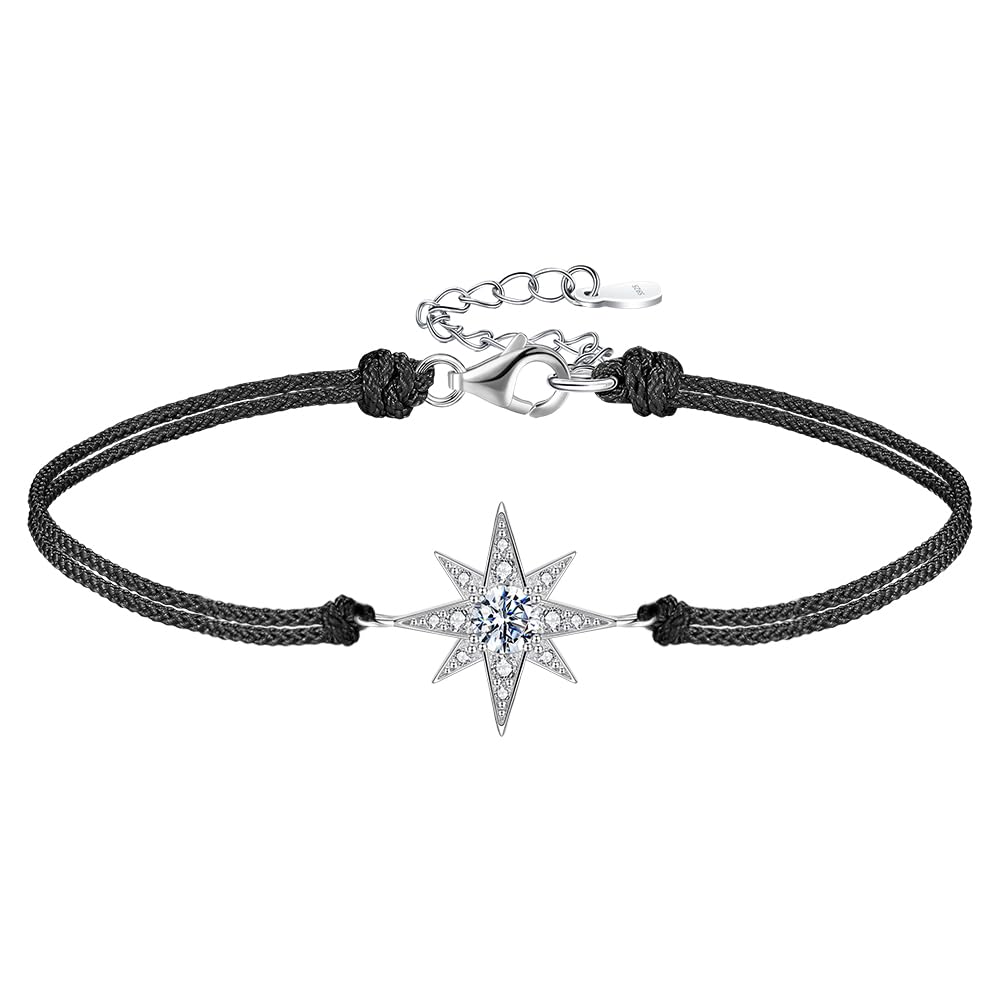 F.ZENI Women Bracelet Monaco Star 925 Sterling Silver Bracelets Adjustable Handmade Braided Friend Bracelet Jewellery Gifts for Women and Girls