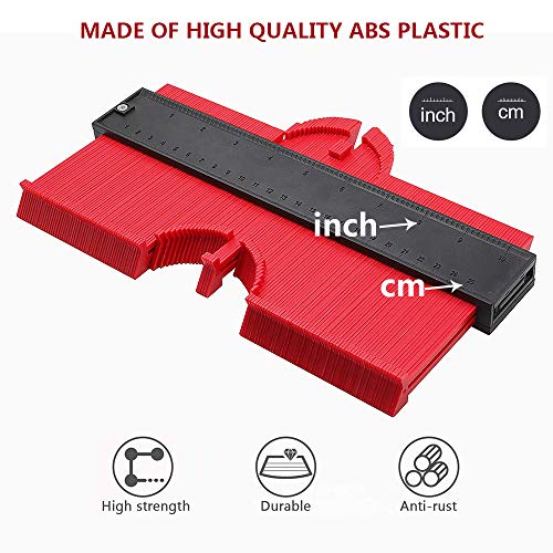 [Upgrade Version] Contour Gauge Duplicator 5 and 10 Widen Profile Gauge Duplicator Copy Irregular Shapes Template Measuring Tool Angle Finder Outline Tiling Laminate Wood Marking (2 Pcs) - Thumbnail 2