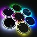 Ralbay Car Styling LED Cup Holder Pad 7 Color Changing Car Interior Decoration Atmosphere Lights USB Rechargeable Waterproof Drink Coaster for All Cars-Automatically Turn On at Dark(Pack of 1pc)