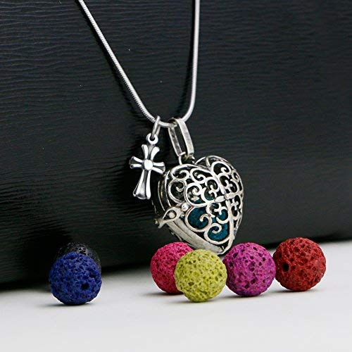 Maromalife Essential Oil Diffuser Necklace Lava Stone Diffuser Necklace with Adjustable 24" Chain and 7 Lava Beads [Gift Set] - Thumbnail 7