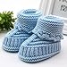 Franterd Unisex Boy Girl Baby Newborn Infant Hand Knitting Crochet Buckle Shoes Socks Boots