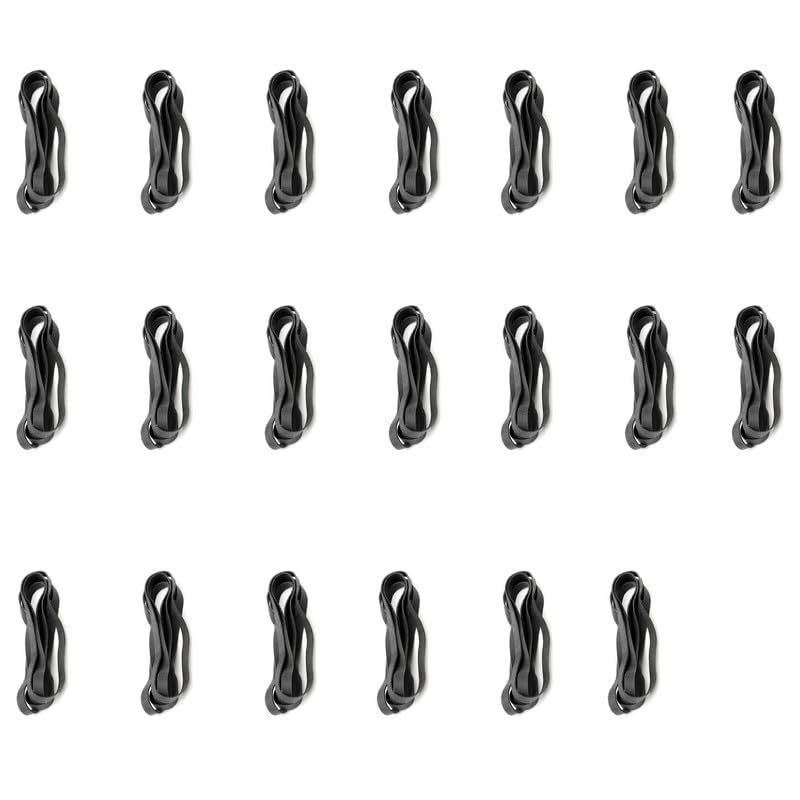 20Pcs Black Rubber Bands,38CM*1CM Heavy Duty Trash Can Band,Thick Elastic Rubber Band,Wide Wrapping Bands,Large Elastic Bands for Industrial//Office
