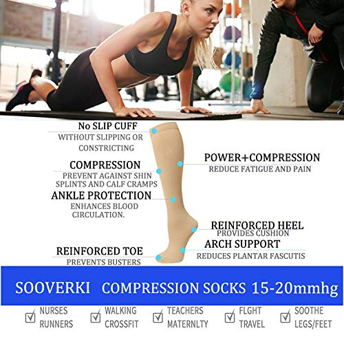 4 Pairs+Compression+Socks+Women+Socks+Running