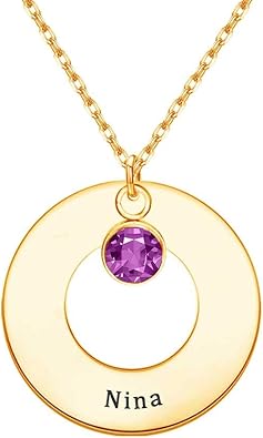 mother daughter necklace birthstone