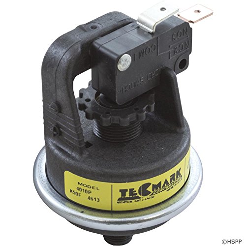 Pressure Switch 4010P, 25A, Tecmark, 1/8 mpt, SPNO, Plastic