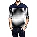 Wishere Mens Fashion Striped Polo Shirts Cotton Long Sleeve Tops T-Shirt