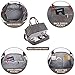 Duffel Bag Weekender Bag for Men and Women Canvas Travel Overnight Carry on Bag with Shoes Compartment Grey
