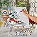 Paint by Numbers for Adults - Framed Canvas and Wooden Easel Stand - DIY Full Set of Assorted Color Oil Painting Kit and Brush Accessories - Soul Dancer 12