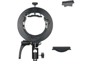 Godox S2 Speedlite S-Type Bracket, Speedlight Bowens Mount Compatible with Godox Camera Flash, V1 AD200Pro AD400Pro AD200 V860II TT685 TT600 TT350, Precise Tilt Control, Umbrella Mount Slot