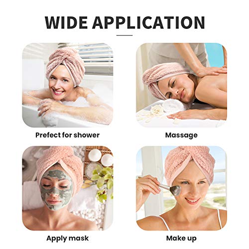 Stellaire-Chern-3-Pack-Hair-Towel-Wrap-Microfiber-Quick-Hair-Drying-Towel-for-Women-Super-Absorbent-Drying-Hair-Caps-with-Buttons-Dry-Hair-Hat-Gray-Pink-White