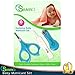 SAMRO Baby Nail Clippers Set with Scissors and Nasal Tweezer in The USA Simple Ergonomic Versatile Unisex Child Toddler Grooming & Healthcare Kit and Shower Gift (Blue)