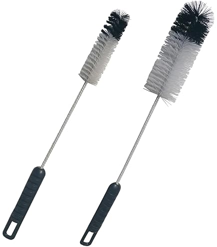 Brosse à Bouteille Avec Long Manche, Goupillon Des Bouteilles Ultra Longue De 15,7 Pouces Brosse à Nettoyage En Silicone Durable Longue De 13 Pouces Pour Laver Les Bouteilles à Col étroit (2