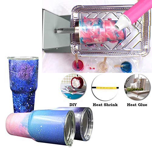 5Pcs Epoxy Glitter Tumbler kit(Hot Air Gun +4Pcs Magic Brushes for Vinyl Crafts) Specially-Made Heat Gun for DIY Acrylic Resin Cups Tumblers to Remove Air Bubbles Bubble Buster Tool - Thumbnail 3
