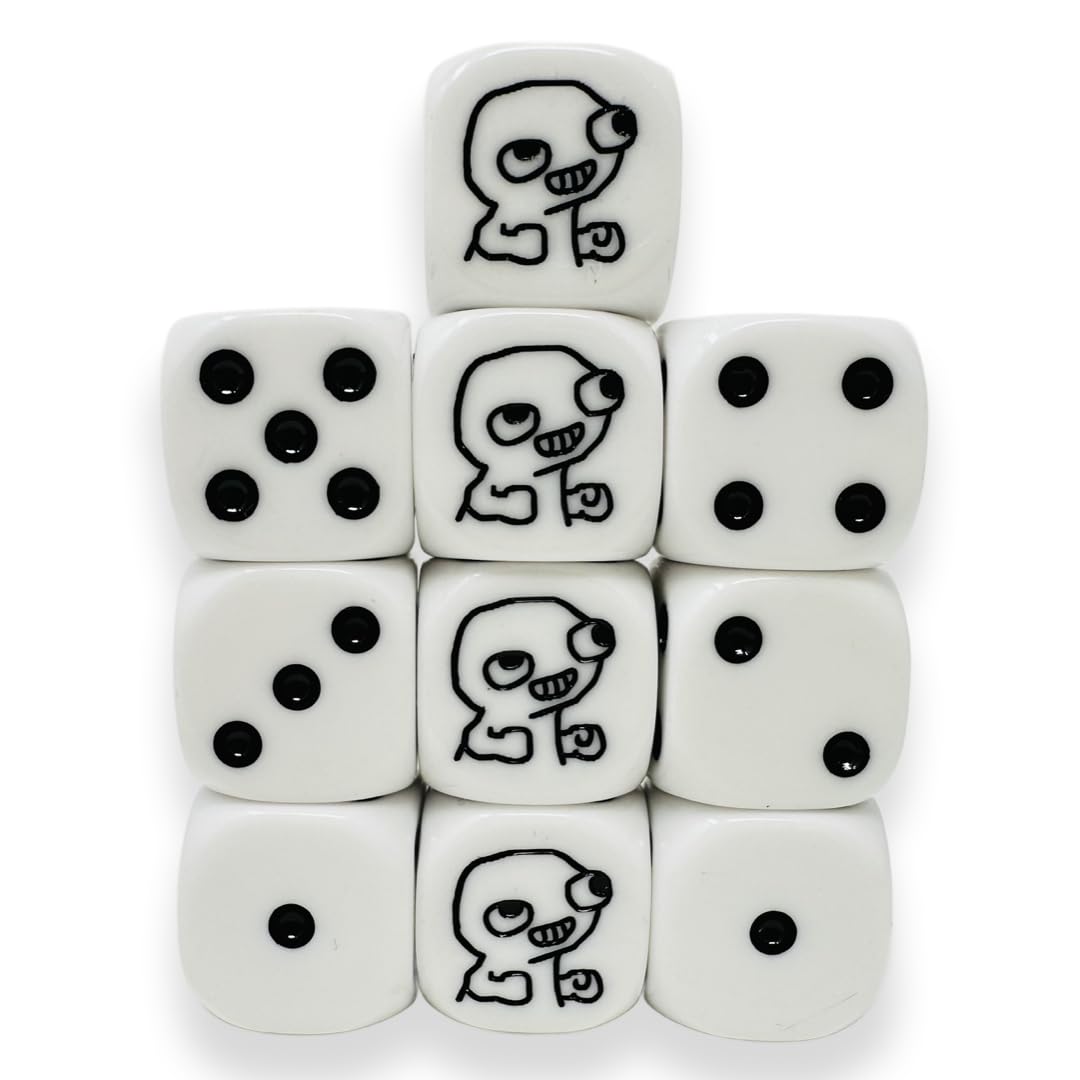 Derp Dice - Fun 16mm D6 Gaming Dice Set - 10 6 Sided Dice for DND & Tabletop