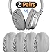 Geekria Flex Fabric Headphone Earpad Covers/Stretchable and Washable Sanitary Earcup Protectors. Fits 3"-4" Over-Ear Headset Ear Cushions/Good for Gym, Training (Gray, 2 Pairs) primary