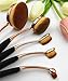 BeautyKate Set of 5 pcs Toothbrush Style Eyebrow Brush Foundation Eyeliner Makeup Brushes (Rose-golden) + 1pcs Cleaning Makeup Brushegg (Pink)