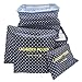 7 Set Travel Packing Organizer,Waterproof Mesh Durable Luggage Travel Cubes with 1 Shoe Bag - Travel Luggage Compression Organizers (Navy Polka Dot)