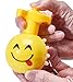 Fun Land Large 3 Inch Emoji Spinning Tops with Beautiful Lights, Great Stocking Stuffers Set of 4