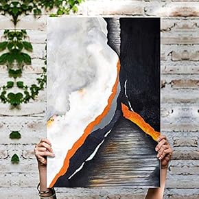 Abstract Mountain Painting Artwork for Home Framed