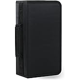 YILAG DVD Case CD Storage,128 Capacity CD Cases Holder DVD Storage Case Holders CD DVD Disc Case Storage Wallet Binder for Car Home Office Travel (128 Black)