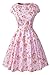 Chicanary Women's 1950s Vintage Cocktail Party Swing Dress Cap-Sleeve