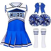 Colorful House Cheerleader Costume for Girls Cheerleader Uniform Outfit Child Cute Cheerleading Outfit for Halloween