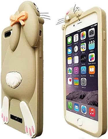 iPhone 7Plus Case,flowermelody Apple iPhone 7 Plus Case,Bumper Cover Shock-Absorption Bumper and Anti-Scratch,iPhone Lovely Interesting Cool Funny Case,3D Silicone Case,TPU(gray)