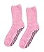 Silverts Men’s and Women’s Diabetic Gripper Non Skid Hospital Slipper Socks for Seniors - Adaptive Clothing Gift for Elderly - Soft Warm Fuzzy Grip Slip Resistant - Baby Pink