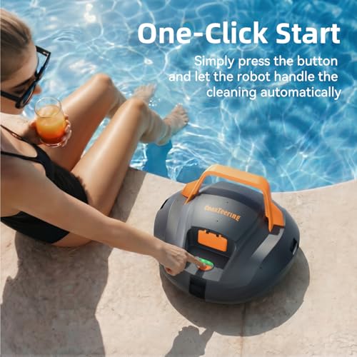 (2026 Upgrade) CoasTeering Pool Vacuum Robot, 120-Min Runtime, Powerful Dual-Motor, Adjustable Cleaning Path, Cordless Robotic Pool Cleaner Robot for Above Ground Pool and Flat Pools Up to 850 Sq.ft
