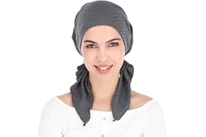 Madison Headwear Pretied Head Scarves for Women Featuring A Unique Sparkly Foil Finish and Stretchy Ribbed Fabric