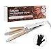 Liaboe Hair Curler, Hair Straightener, 2 in 1 Ceramic Curling Iron and Flat Iron for All Hair Types Anion Hair Care, Adjustable Temperature, Universal 110V-240V Voltage (Glove Included)