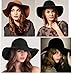 Onlineb2c Fascharmy Vintage Women Ladies Floppy Wide Brim Wool Felt Fedora Cloche Hat Cap