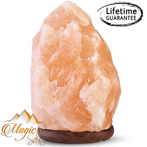 Natural Pink Himalayan Crystal Rock Salt Lamp 100% Authentic Finest Quality Crystals with CE Certified Standard Electric Plug and Bulb (Pack of 1, 2-3 Kg Lamp)