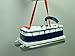 JWM Dark Blue Pontoon Boat Boating River Ferry Africa Beach Christmas Ornament