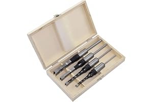 ZIOSXIN Square Hole Mortise Chisel Drill Bit Tools, Woodworking Hole Saw Mortising Chisel Drill Bit Set Twist Drill, Different Sizes 1/4" 5/16" 3/8" 1/2" (4pcs)