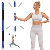 TEMPTIPS Fitness Bar, Elastic Resistance Exercise Bar for Strength Training | Physical Therapy Equipment for Arm Training, Pilates Workouts, Muscle Stretching, Home Exercise &amp; Sports Fitness