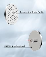 Hibbent 8 Inch Rain Shower Head High Pressure Chrome Stainless Steel Cover view 3