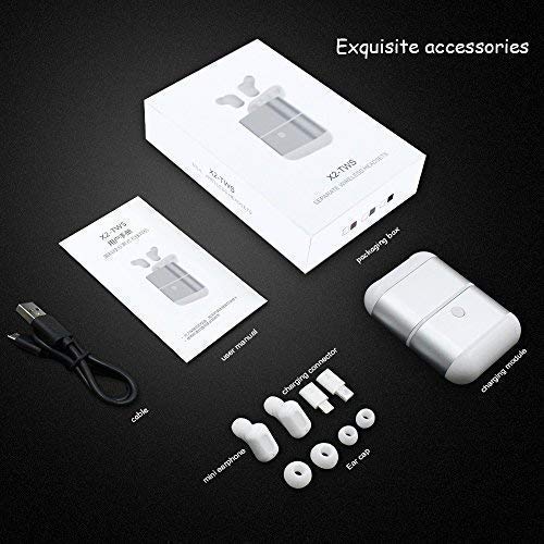 Zagzog Bluetooth Headphones Wireless V5.0 Noise-Cancelling Waterproof In-Ear Sport Earphones Portable Siri Support Built-In Mic Earbuds with 1600mah Charging Case and Powerbank for iOS Android