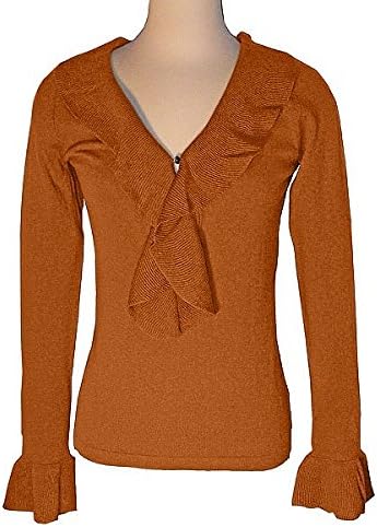 Sienna, Size M - Tranquil Cashmere Blend Ruffle Sweater