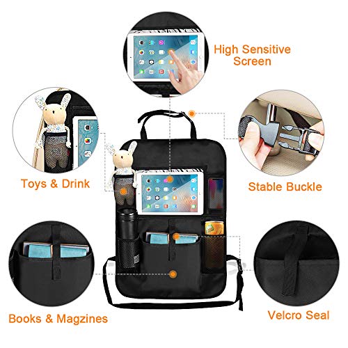 image for mixigoo Car Back Seat Organizer Kids - Car Organizers Covers Protector