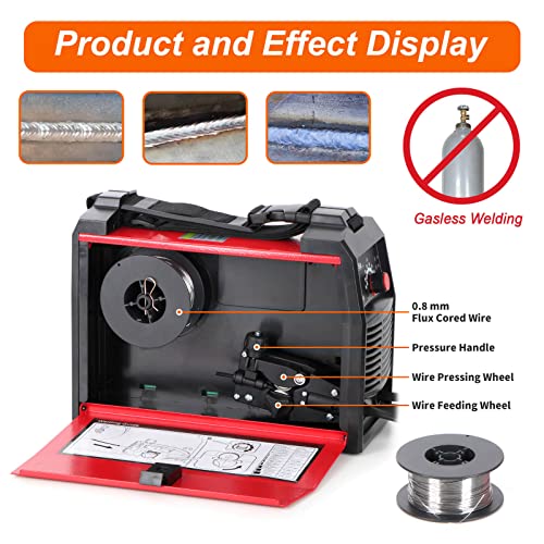 OPTICO MIG 135E Welder Machine, 110/120V IGBT Welding Machine, Gasless