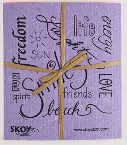 Skoy cloth, Mixed colors w/ text (4-pk)