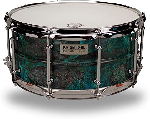 Pork Pie Latón Patina Snare Drum 14 x 6,5 en.: Amazon.es: Instrumentos musicales