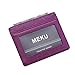 MEKU Genuine Leather Unisex Slim Card Case Super Thin Card Holder Compact Wallet With ID Card Window Purple