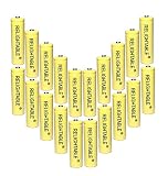RELIGHTABLE AA NiCd 600mAh 1.2V Rechargeable Batteries for Solar Garden Lights (Pack of 20)