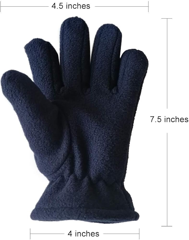 Kids Winter Gloves Easy-On Sherpa Lined Fleece Mittens for Winter Warm Gloves 5~12Y