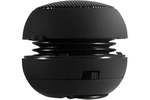 POMYA Wired Speaker,Portable Mini Travel 3.5mm Speaker Built-in Battery for Mobile Phone MP3 PCetc(Black)